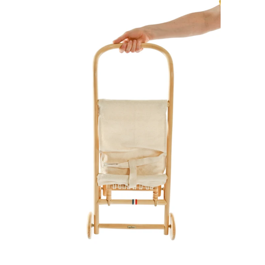 Poussette Pliable Lulu Petit en Rotin pour Jouets
