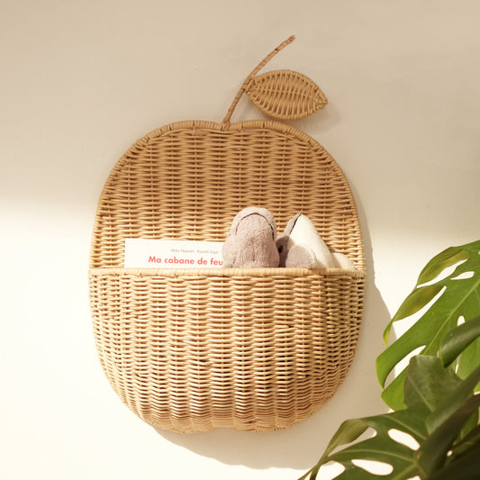 Apple / Pear Rattan Wall Basket