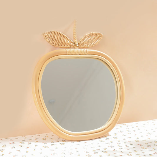 Pear / Apple Rattan Mirror