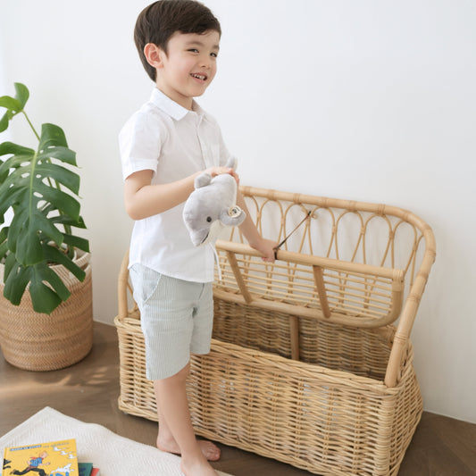 Banc de rangement en rotin Petite Joy