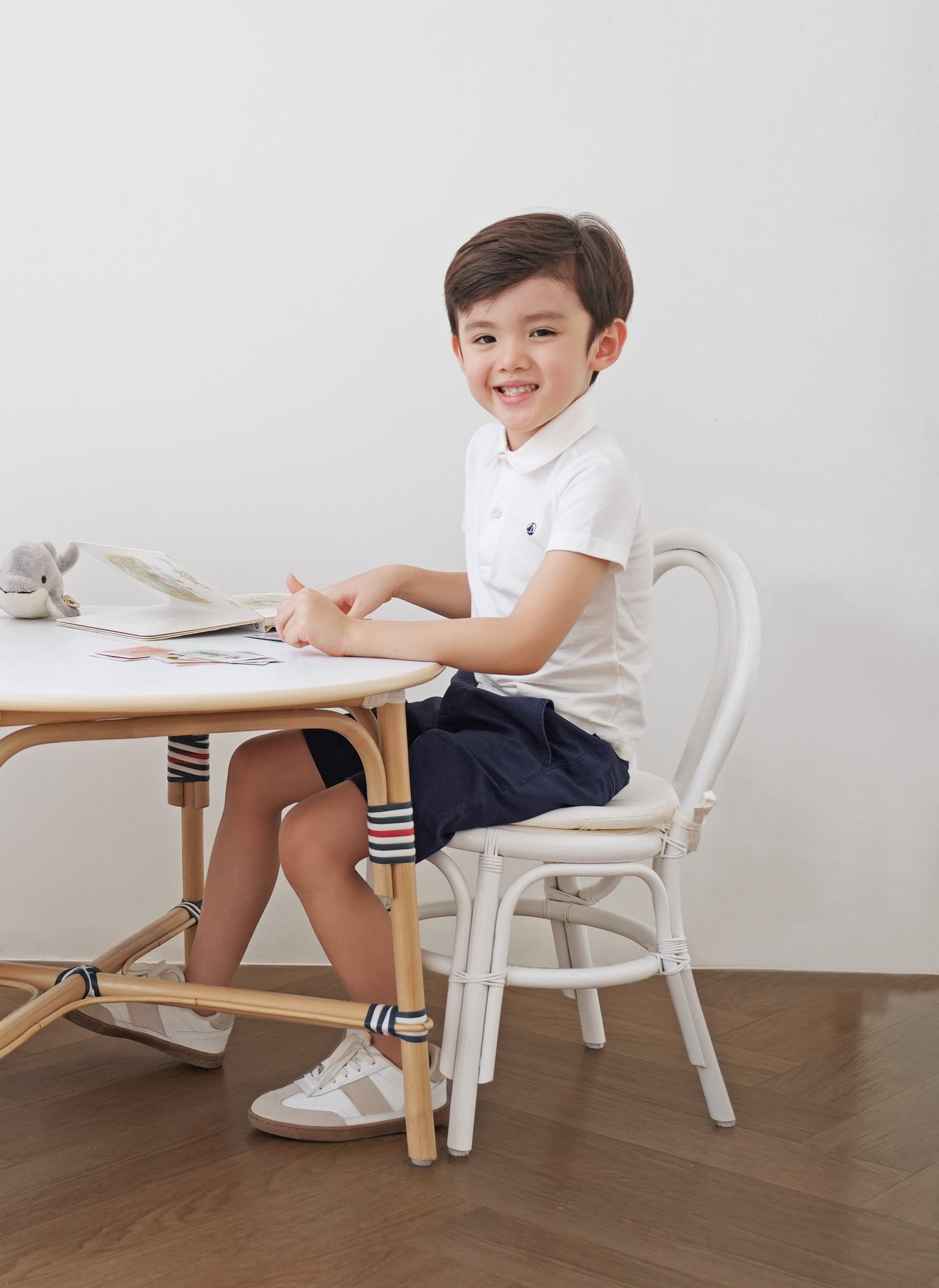 Petit Cafe French Style Rattan Kids Table and Chairs