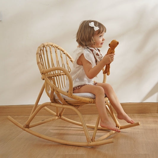 Fauteuil à bascule en rotin Petit Swing