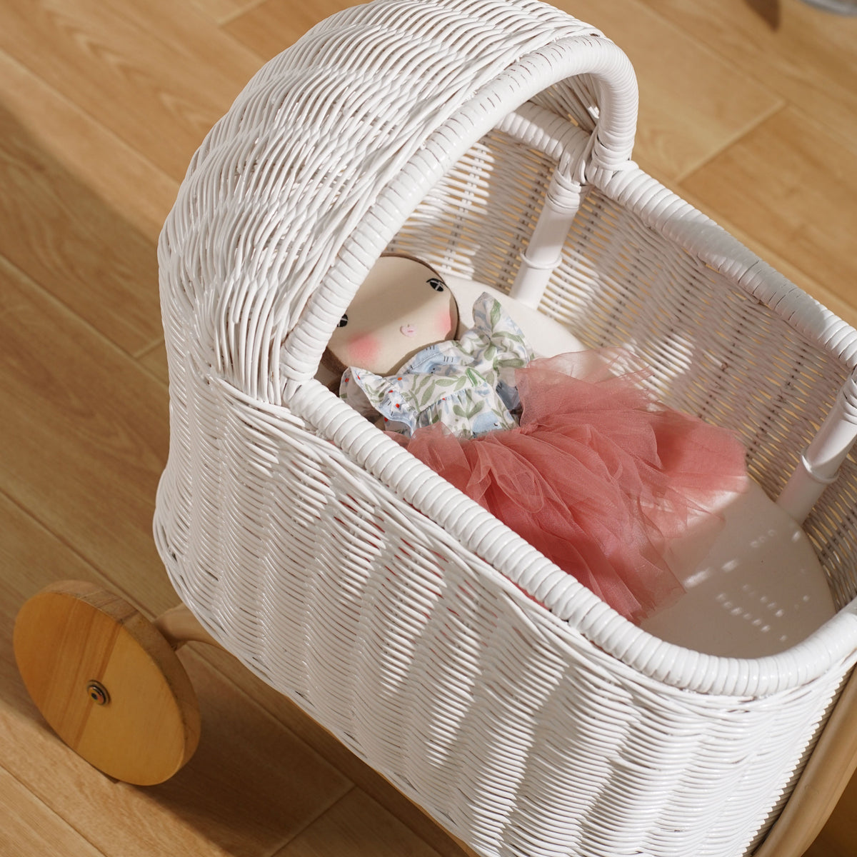 Ma Petite Sophie Rattan Toy Pram