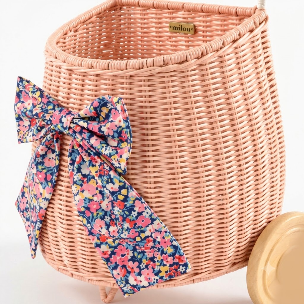 Petite Louise Pink French Market Cart with Bow