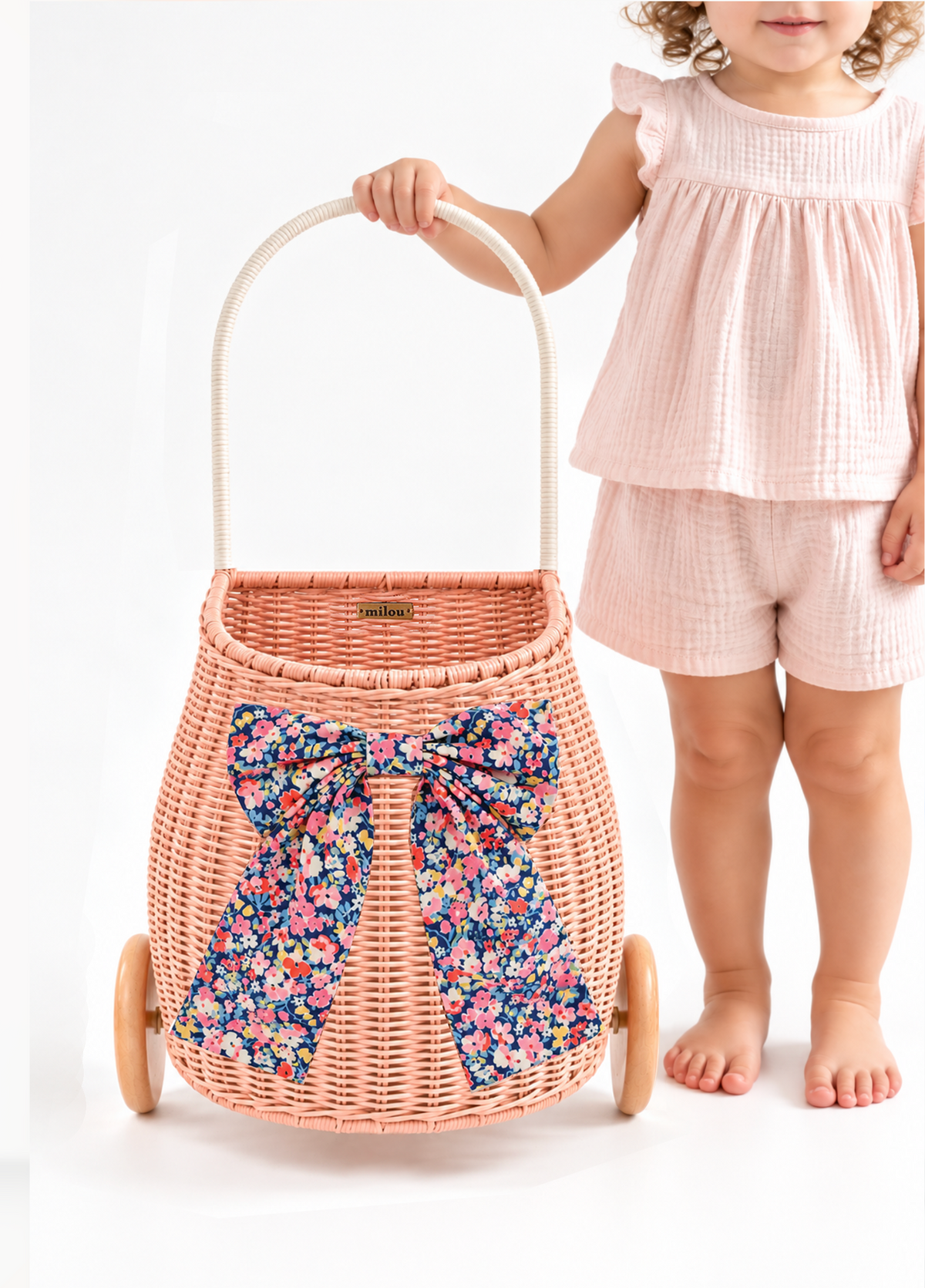 Petite Louise Pink French Market Cart with Bow