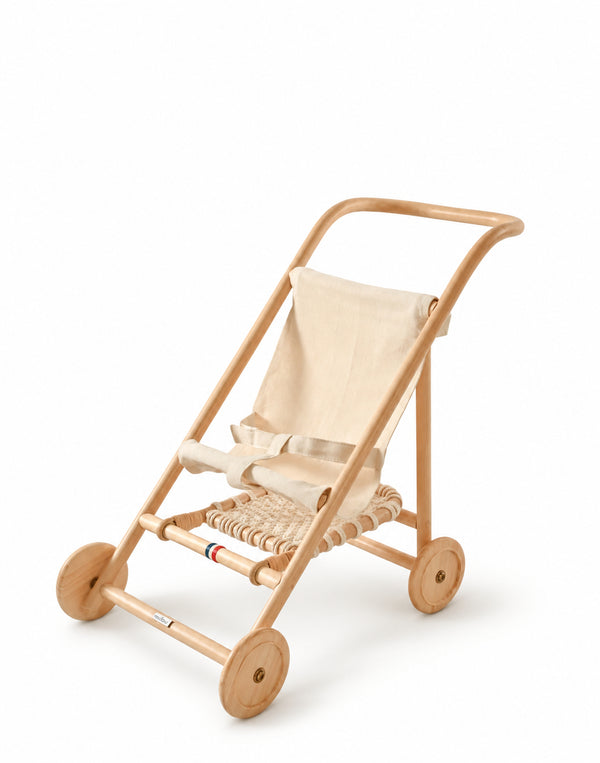 Lulu Petit Foldable Toy Rattan Stroller