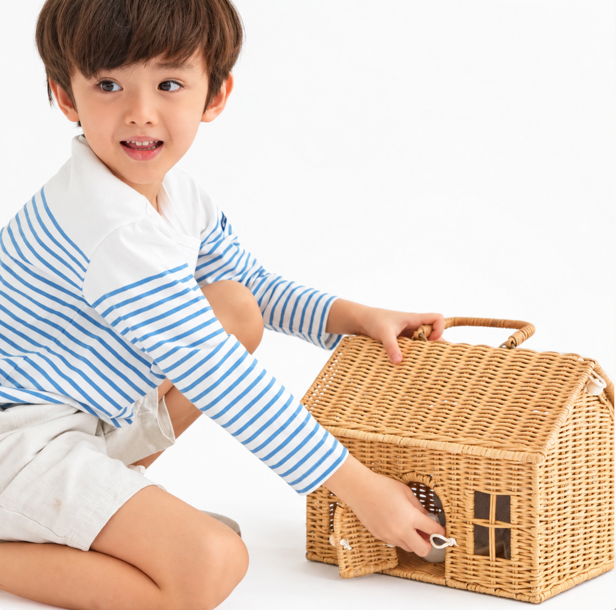 Petite Maison Rattan Toy Basket