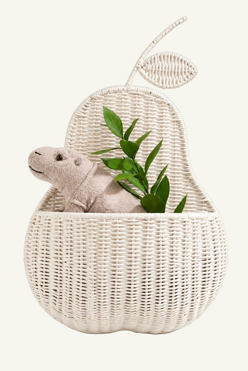 Pear Rattan Wall Basket