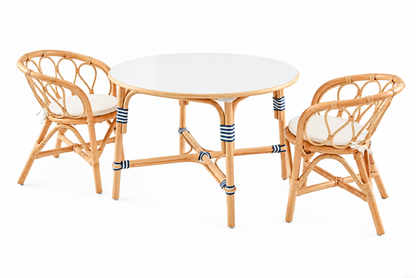 Mon Petit Wavy Rattan Kids Table and chairs Sets