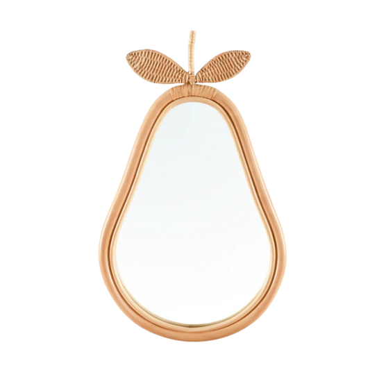 Miroir en rotin Poire / Pomme