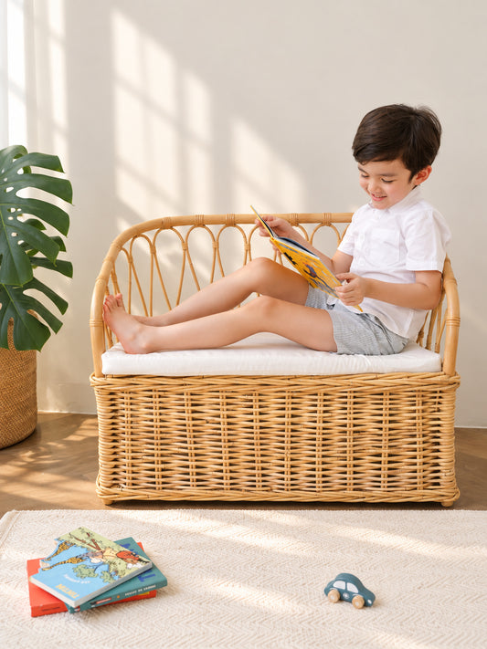 Petite Joy Rattan Storage bench