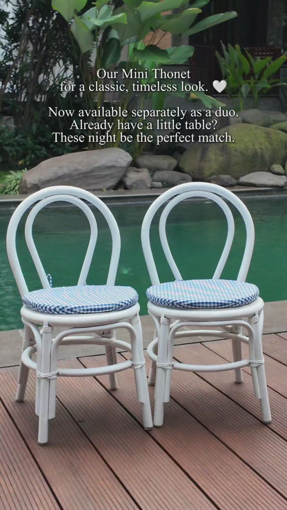 Petit Cafe French Style Rattan Kids Table and Chairs